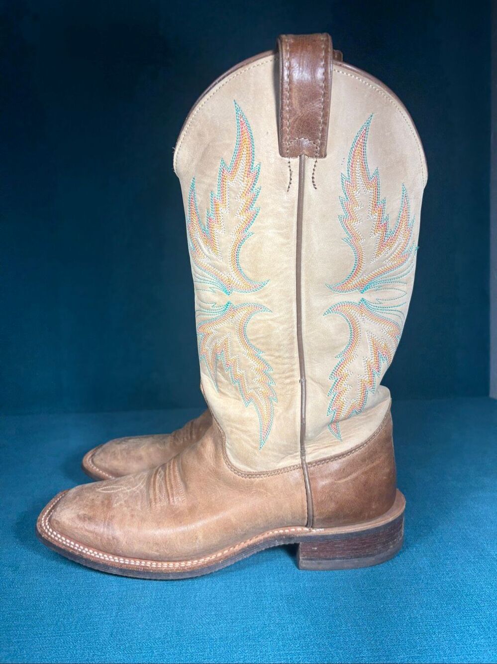 Justin Bent Rail BRL338 Leather Western Boots Women's Size 9 B USA Made